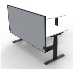 RAPIDLINE BOOST+ CORNER WORKSTATION + SCREEN 1800/1500MMW WHITE/BLACK