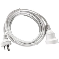 8WARE POWER EXTENSION LEAD 5 METRE WHITE