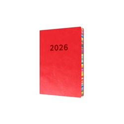 COLLINS EDGE RAINBOW DIARY A5 DAY TO PAGE RED