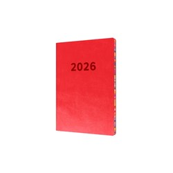 COLLINS EDGE RAINBOW DIARY A5 WEEK TO VIEW RED