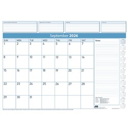 SASCO DELUXE DESK PLANNER REFILL 518 X 387MM MONTH TO VIEW WHITE