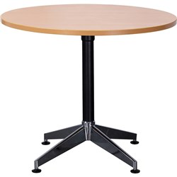 RAPIDLINE TYPHOON ROUND MEETING TABLE 900D X 730MMH BEECH TOP BLACK BASE