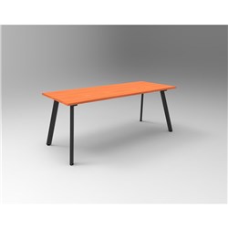 RAPIDLINE ETERNITY MEETING AND BOARDROOM TABLE 1500W X 750D X 730MMH CHERRY TOP BLACK BASE