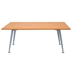 RAPIDLINE RAPID SPAN MEETING TABLE 1800W X 900D X 730MMH CHERRY TOP SILVER FRAME