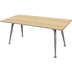 RAPIDLINE RAPID SPAN MEETING TABLE 1800W X 900D X 730MMH OAK TOP SILVER FRAME