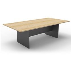 RAPIDLINE RAPID WORKER MEETING AND BOARDROOM TABLE 2400W 1200D X 730MMH OAK/IRONSTONE
