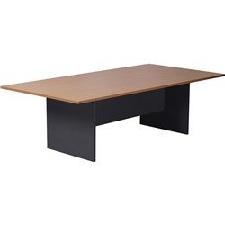 RAPIDLINE RAPID WORKER MEETING AND BOARDROOM TABLE 3200W 1200D X 730MMH BEECH/IRONSTONE