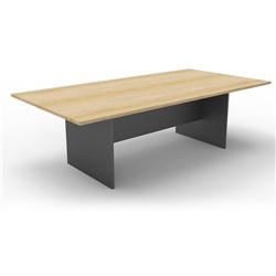 RAPIDLINE RAPID WORKER MEETING AND BOARDROOM TABLE 3200W 1200D X 730MMH OAK/IRONSTONE