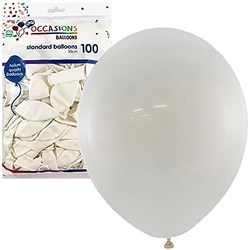 ALPEN OCCASIONS BALLOONS 30CM WHITE PACK OF 100