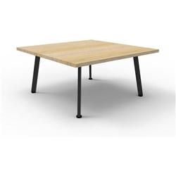 RAPIDLINE ETERNITY COFFEE TABLE 900W X 900D X 450MMH OAK TOP BLACK BASE