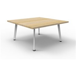 RAPIDLINE ETERNITY COFFEE TABLE 900W X 900D X 450MMH OAK TOP WHITE BASE
