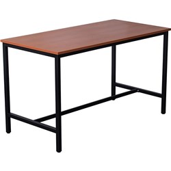 RAPIDLINE HIGH BAR TABLE 1800W X 900D X 1050MMH CHERRY TOP BLACK FRAME