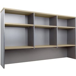 RAPIDLINE RAPID WORKER OVERHEAD HUTCH 1800W X 315D X 1070MMH OAK AND IRONSTONE