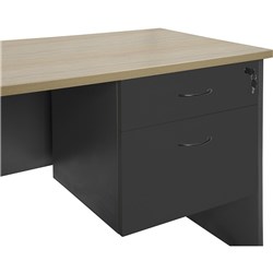 RAPIDLINE RAPID WORKER FIXED PEDESTAL 1 DRAWER 1 FILE 465W X447DX454MMH IRONSTONE