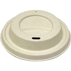 WRITER BREAKROOM EARTH ECO BIODEGRADABLE CUP LIDS 12/16OZ WHITE PACK OF 50