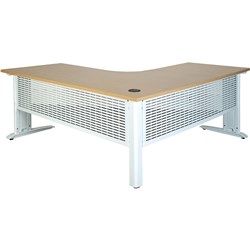 SUMMIT CORNER WORKSTATION 1500W X 1500D X 750MMH BEECH / WHITE