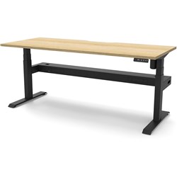 RAPIDLINE BOOST LIGHT SINGLE SIDED WORKSTATION + TRAY 1200W X 750D X 1270MMH OAK/BLACK