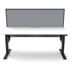 RAPIDLINE BOOST LIGHT SINGLE SIDED WORKSTATION+SCREEN 1200W X 750D X 1330MMH WHITE/BLACK