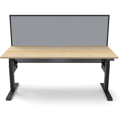 RAPIDLINE BOOST LIGHT SINGLE SIDED WORKSTATION+SCREEN 1200W X 750D X 1330MMH OAK/BLACK