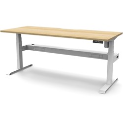 RAPIDLINE BOOST LIGHT SINGLE SIDED WORKSTATION + TRAY 1500W X 750D X 1270MMH OAK/WHITE