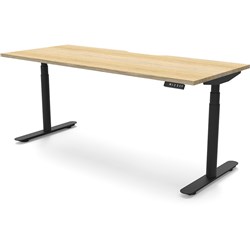 RAPIDLINE HALO+ SINGLE SIDED WORKSTATION 1500W X 750D X 1270MMH OAK/BLACK