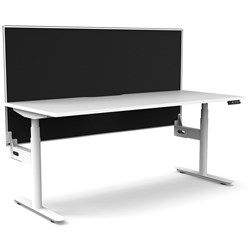 RAPIDLINE HALO+ SINGLE SIDED WORKSTATION + SCREEN 1800W X 750D X 1330MMH WHITE/WHITE