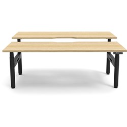 RAPIDLINE HALO+ BACK TO BACK WORKSTATION 2 PERSON 1500W X 1500D X 1270MMH OAK/BLACK