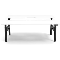 RAPIDLINE HALO+ BACK TO BACK WORKSTATION 2 PERSON 1800W X 1500D X 1270MMH WHITE/BLACK