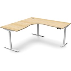 RAPIDLINE HALO+ CORNER WORKSTATION 1500/1500W X 750D X 1270MMH OAK/WHITE