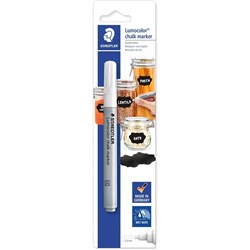 STAEDTLER 344 LUMOCOLOR CHALK MARKER MEDIUM BULLET 2.4MM WHITE