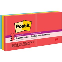 POST-IT R330-6SSAN SUPER STICKY POP-UP NOTES 76 X 76MM PLAYFUL PRIMAIRES PACK OF 6