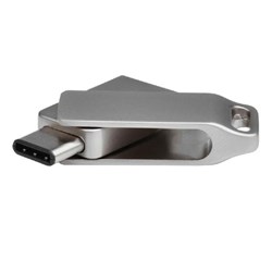 SHINTARO 32GB POCKET DISK DRIVE USB-C WITH ON THE GO FUNCTIONALITY SILVER