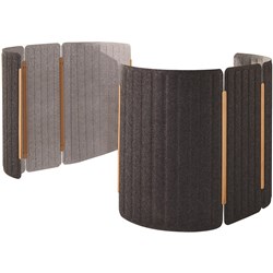 SYLEX SEACHANGE SCREEN CURVED 960W X 9D X 1400MMH CHARCOAL OUTSIDE / LIGHT GREY INSIDE