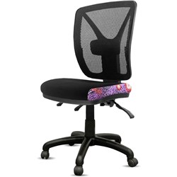 K2 ORANGE DUST KIMBERLEY HIGH BACK OFFICE CHAIR MESH BACK BLACK SWAN FABRIC SEAT