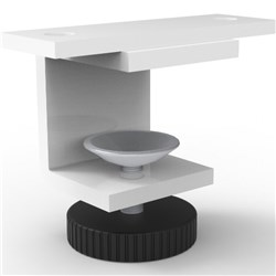 RAPIDLINE SHUSH30+ SCREEN DESK MOUNTED CLAMP WHITE SET OF 2