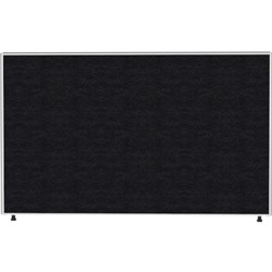 RAPIDLINE SHUSH30+ SCREEN 1500W X 30D X 900MMH WHITE FRAME BLACK PINNABLE FABRIC