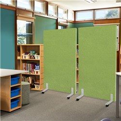 VISIONCHART LIGHTWEIGHT ROOM DIVIDER SCREEN MOBILE LEG 1800 X 1190MM ASSORTED COLOURS