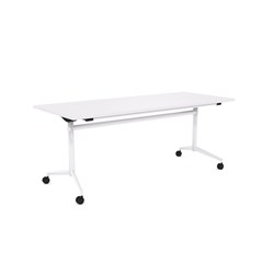 OLG UNI FLIP TABLE 1500W X 750D X 720MMH WHITE TOP WHITE FRAME