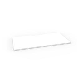 RAPIDLINE RECTANGLE SCALLOPED TABLE TOP ONLY 1500W X 750D X 25MMH NATURAL WHITE