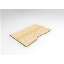 RAPIDLINE RECTANGLE SCALLOPED TABLE TOP ONLY 1200W X 750D X 25MMH NATURAL OAK