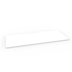 RAPIDLINE RECTANGLE SCALLOPED TABLE TOP ONLY 1800W X 750D X 25MMH NATURAL WHITE