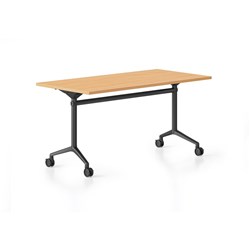 RAPIDLINE TYPHOON FLIP TOP TABLE 1800W X 750D X 750MMH BEECH TOP ALL BLACK FRAME