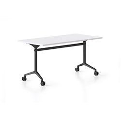 RAPIDLINE TYPHOON FLIP TOP TABLE 1800W X 750D X 750MMH WHITE TOP ALL BLACK FRAME