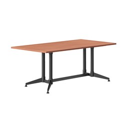 RAPIDLINE TYPHOON MEETING TABLE 1800W X 900D X 750MMH CHERRY TOP ALL BLACK FRAME