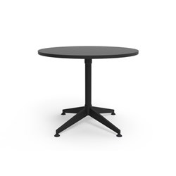 RAPIDLINE TYPHOON ROUND MEETING TABLE 900D X 750MMH BLACK TOP ALL BLACK FRAME