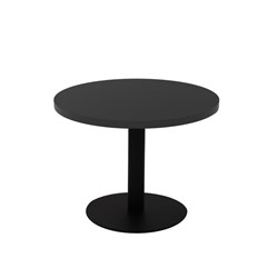 RAPIDLINE ESTILLO DISC BASE ROUND TABLE 600D X 755MMH BLACK TOP BLACK BASE