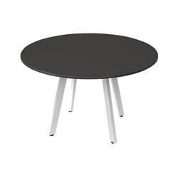 RAPIDLINE ETERNITY ROUND MEETING 1200D X 730MMH BLACK TOP WHITE BASE