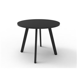 RAPIDLINE ETERNITY ROUND MEETING 900D X 730MMH BLACK TOP BLACK BASE