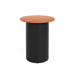 RAPIDLINE DRUM ROUND HIGH BAR TABLE 900D X 1050MMH CHERRY TOP BLACK BASE