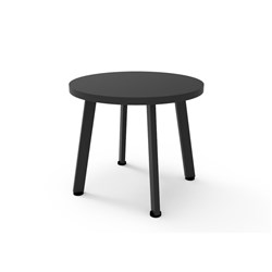 RAPIDLINE ETERNITY ROUND COFFEE TABLE 500D X 450MMH BLACK TOP BLACK BASE